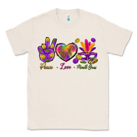 Natural Peace Love Mardi Gras Classic Tee - BundleAndBundleShop