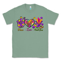 Sage Peace Love Mardi Gras Classic Tee - BundleAndBundleShop
