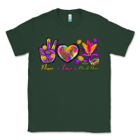 Sports Green Peace Love Mardi Gras Classic Tee - BundleAndBundleShop