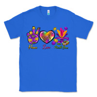True Royal Peace Love Mardi Gras Classic Tee - BundleAndBundleShop