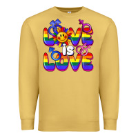 Antique Gold Love is love Premium Sweatshirt - FaDigitalArtStudio