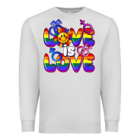 Dove Grey Love is love Premium Sweatshirt - FaDigitalArtStudio