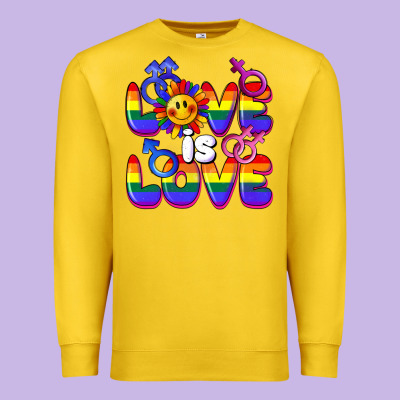Love Is Love Premium Sweatshirt Designed By Fadigitalartstudio