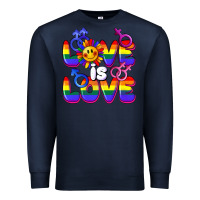 Navy Love is love Premium Sweatshirt - FaDigitalArtStudio