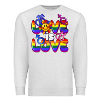 Oatmeal Heather Love is love Premium Sweatshirt - FaDigitalArtStudio