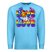 Ocean Blue Love is love Premium Sweatshirt - FaDigitalArtStudio