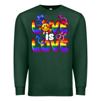 Sports Green Love is love Premium Sweatshirt - FaDigitalArtStudio