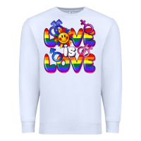White Love is love Premium Sweatshirt - FaDigitalArtStudio