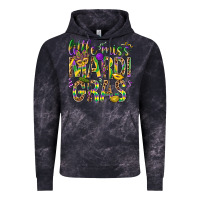 Cloud Black Little miss Mardi Gras Vintage Hoodie - BundleAndBundleShop