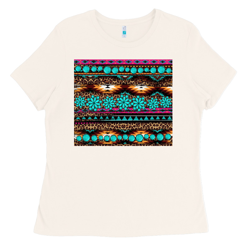 Leopard Aztec Turquoise Jewelry Ladies Tee by BarkalooDesign | Teevron
