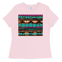 Bubblegum Pink leopard aztec turquoise jewelry Ladies Tee - BarkalooDesign