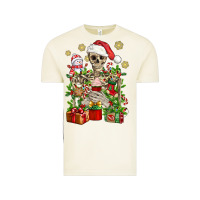 Vintage Arctic Skeleton Christmas Element Snowman Awda Vintage Tee - BundleAndBundleShop