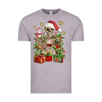 Vintage Zinc Skeleton Christmas Element Snowman Awda Vintage Tee - BundleAndBundleShop
