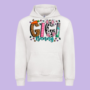 Gigi Bunny Urban Hoodie Designed By Cowhidedigitalart