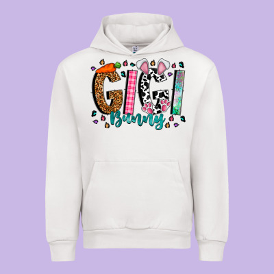 Gigi Bunny Urban Hoodie Designed By Cowhidedigitalart
