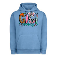 Pigment Pebble Blue gigi bunny Urban Hoodie - CowhideDigitalArt