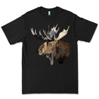Black moose buck deer head Premium Tee - LillyAllenDesigns
