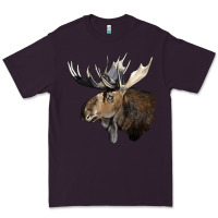 Plum moose buck deer head Premium Tee - LillyAllenDesigns