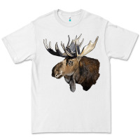 White moose buck deer head Premium Tee - LillyAllenDesigns