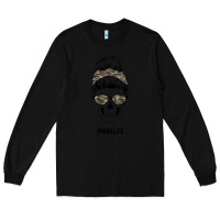 Black Feminine Camouflage Patterned Mom Skull Long Sleeve Tee - Bettercallsaul