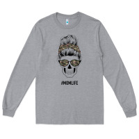 Heather Grey Feminine Camouflage Patterned Mom Skull Long Sleeve Tee - Bettercallsaul