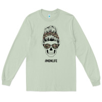 Matcha Feminine Camouflage Patterned Mom Skull Long Sleeve Tee - Bettercallsaul