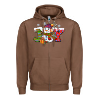 Chestnut christmas joy snowman Zipper Hoodie - CowGirlArtShop