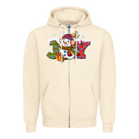 Sandshell christmas joy snowman Zipper Hoodie - CowGirlArtShop