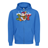 True Royal christmas joy snowman Zipper Hoodie - CowGirlArtShop