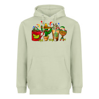 Matcha Mexico Coffee Cups With Cactus Sombrero And Maraca Heavyweight Hoodie - FaDigitalArtStudio