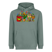 Sage Mexico Coffee Cups With Cactus Sombrero And Maraca Heavyweight Hoodie - FaDigitalArtStudio