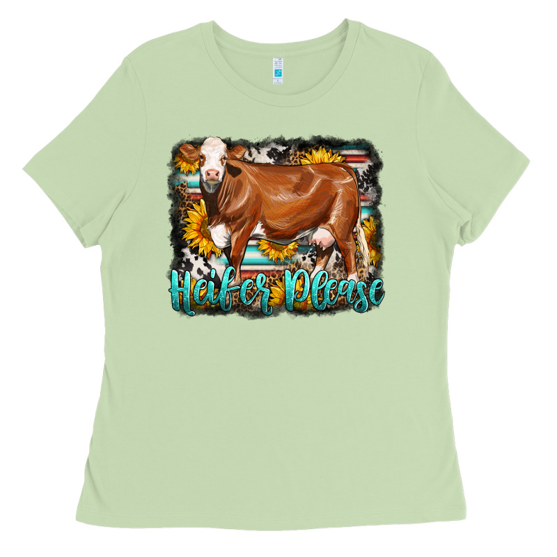 Western Heifer Please Simmental Cow Ladies Tee by LillyAllenDesigns | Teevron