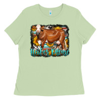 Matcha Western Heifer Please Simmental Cow Ladies Tee - LillyAllenDesigns