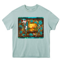 Western Horse Sunset Turquoise's Gemstones Mousepad Heavy Core Tee | Teevron