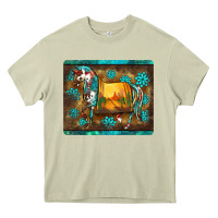 Mossy western horse sunset turquoise's gemstones mousepad Heavy Core Tee - BarkalooDesign