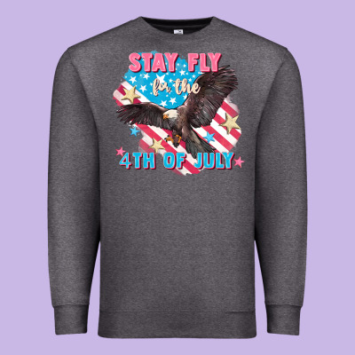 Stay Fly For The 4th Of July Premium Sweatshirt Designed By Fadigitalartstudio