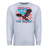 Heather Grey Stay fly for the 4th of July Premium Sweatshirt - FaDigitalArtStudio