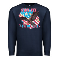 Navy Stay fly for the 4th of July Premium Sweatshirt - FaDigitalArtStudio