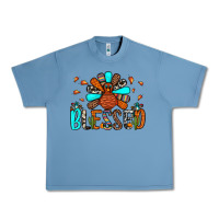 Pebble Blue blessed turkey Urban Heavy Tee - JahusDesignShop