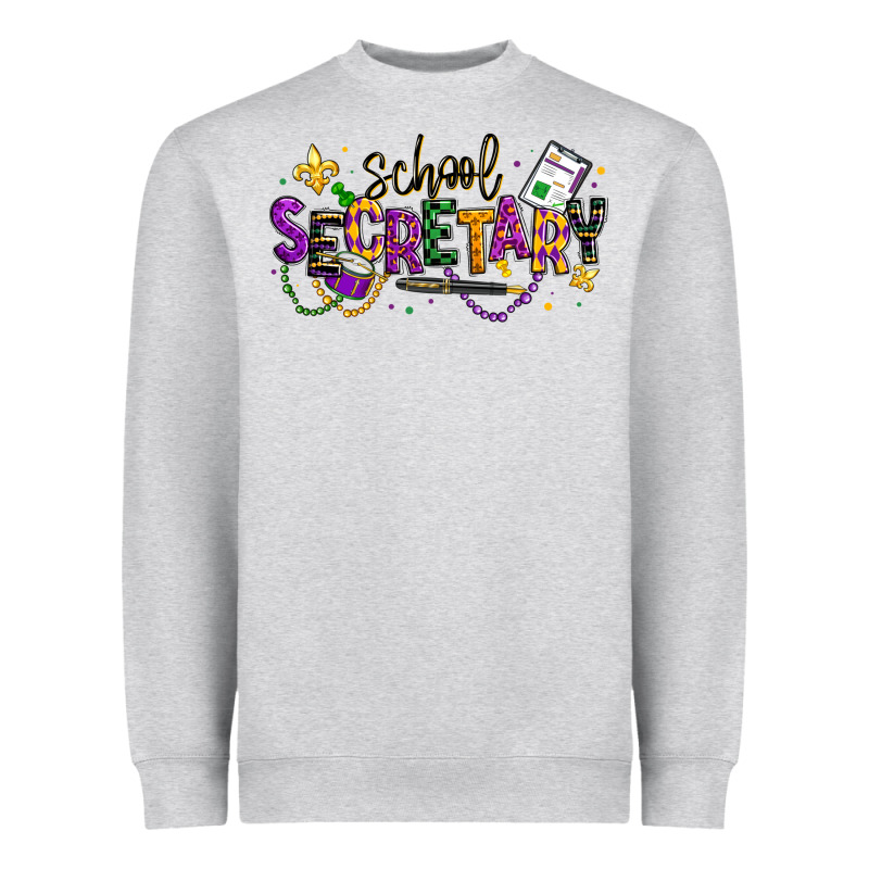 Mardi Gras School Secretary Heavyweight Sweatshirt by texasbilliewilder | Teevron