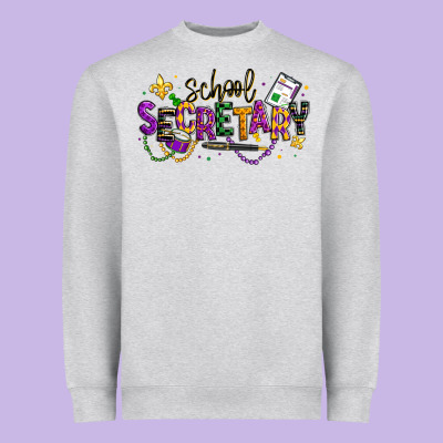 Mardi Gras School Secretary Heavyweight Sweatshirt Designed By Texasbilliewilder