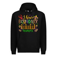 Black ı have boundary issues mardi gras olivia Premium Hoodie - OliviaCreatesArt