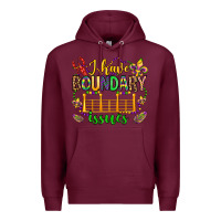Burgundy ı have boundary issues mardi gras olivia Premium Hoodie - OliviaCreatesArt