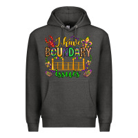 Charcoal Heather ı have boundary issues mardi gras olivia Premium Hoodie - OliviaCreatesArt