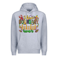 Heather Grey ı have boundary issues mardi gras olivia Premium Hoodie - OliviaCreatesArt