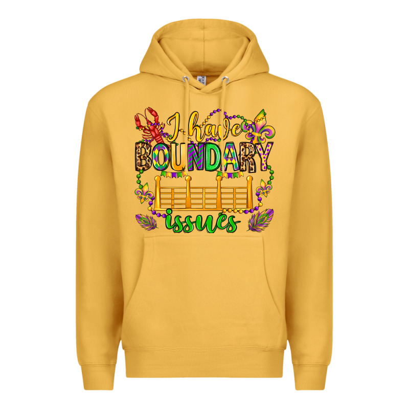 ı Have Boundary Issues Mardi Gras Olivia Premium Hoodie by OliviaCreatesArt | Teevron