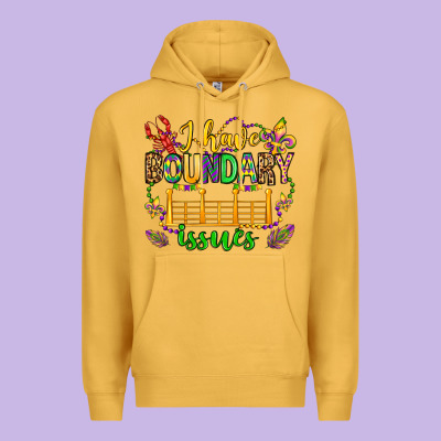 ı Have Boundary Issues Mardi Gras Olivia Premium Hoodie Designed By Oliviacreatesart