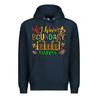 Navy ı have boundary issues mardi gras olivia Premium Hoodie - OliviaCreatesArt