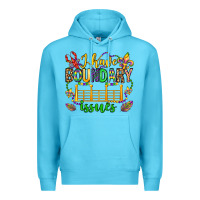 Ocean Blue ı have boundary issues mardi gras olivia Premium Hoodie - OliviaCreatesArt