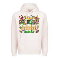 Pale Pink ı have boundary issues mardi gras olivia Premium Hoodie - OliviaCreatesArt